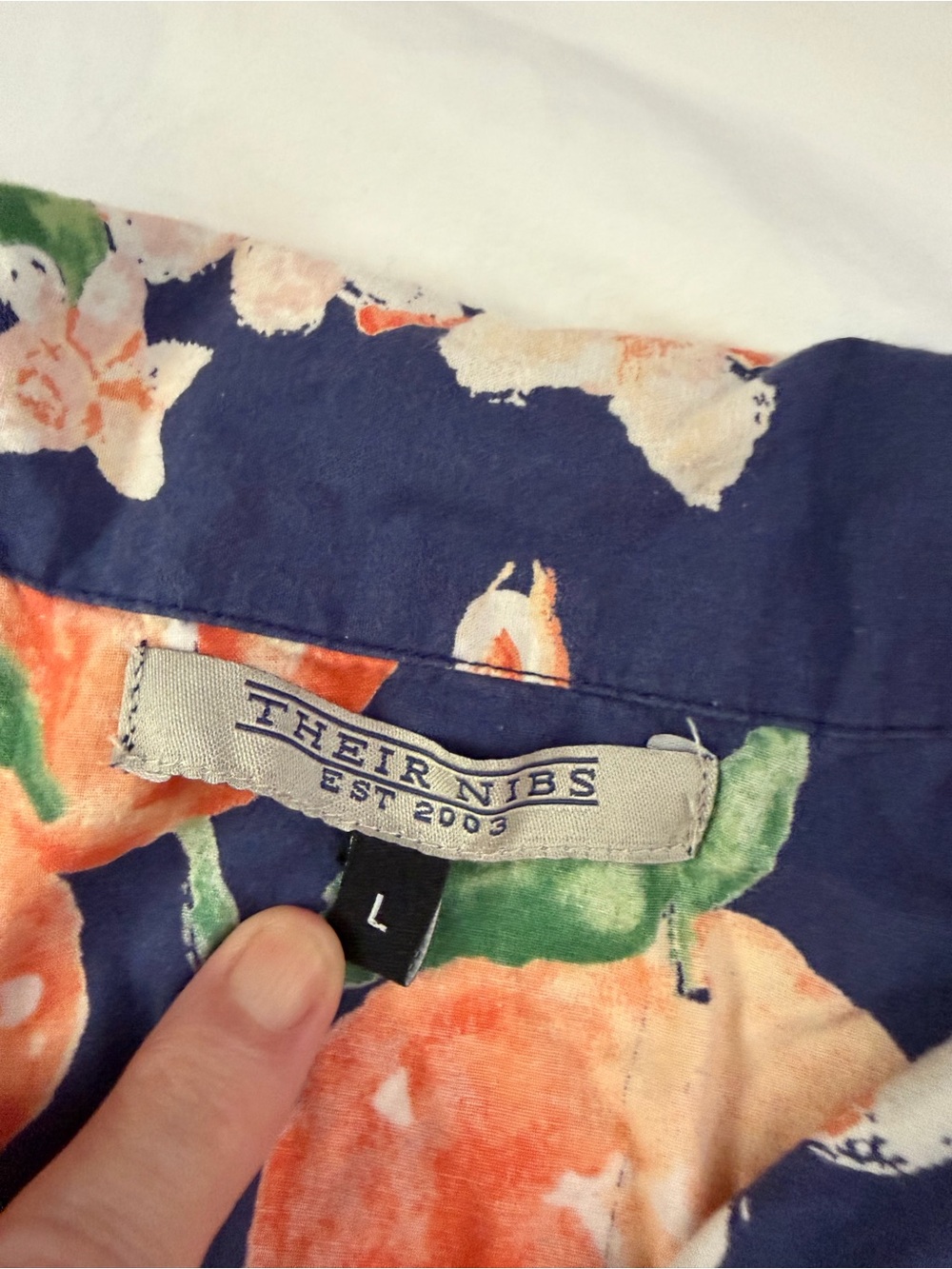 THEIR NIBS Cotton Pajamas Shorts and Top Set Blue Orange Fruit L - Picture 7 of 14